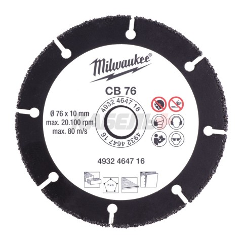 Диск твердосплавный 76х1х10 мм (для M12 FCOT), MILWAUKEE