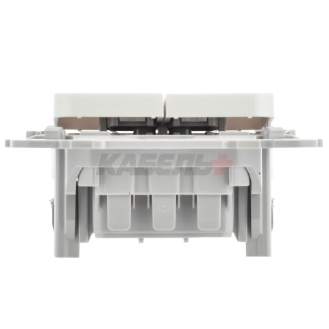 FLITE Выключатель 2-клавишный 10А ВС12-1-0-ФлЖ жемчуг IEK