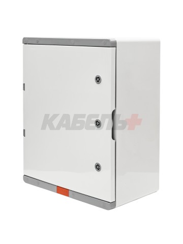 Пластиковый корпус 500х400х240 (ВхШхГ) серая дверь, с монтажной платой, Design Pro Series IP67