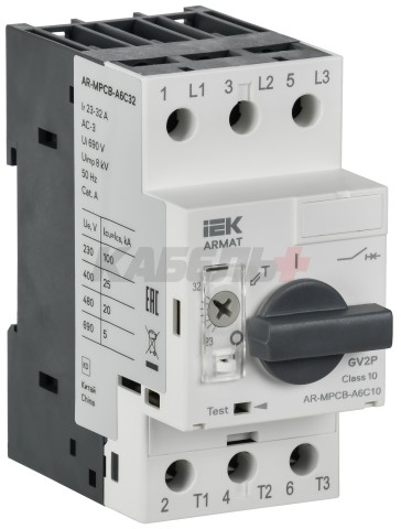 ARMAT Автоматический выключатель защиты двигателя A6 GV2P 23-32А IEK