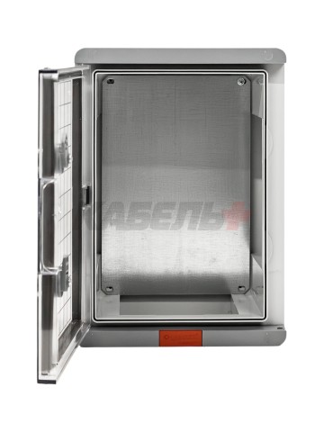 Пластиковый корпус 350х250х150 (ВхШхГ) прозрачная дверь, с монтажной платой, Design Pro Series IP67