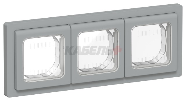 FLITE Рамка 3-местная IP55 Рпро-3-55-ФлС серый IEK