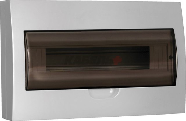 Корпус пластиковый ЩРН-П-18 черн. прозр. дверь IP41 GENERICA