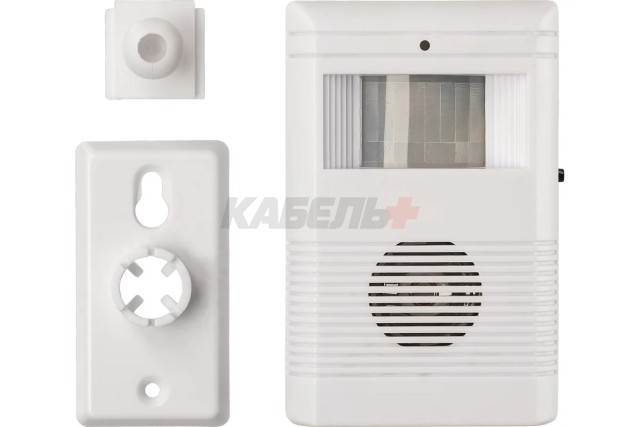 Датчик-звонок (движения) ДЗв-Д-01 (инфракрасный, 6 м, 32 мелодии, 3х1.5 В АА, 80 дБ, IP20) TDM