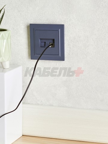 BRITE Розетка двойная RJ11+RJ45 кат.5E РК/Т12-БрМ маренго IEK