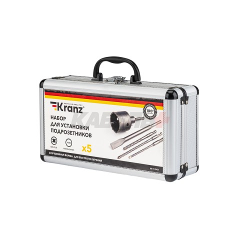 Набор для установки подрозетников SDS PLUS, 5 предметов KRANZ