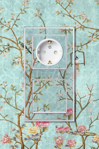 ATLASDESIGN ART РОЗЕТКА с заземлением со шторками, 16А, механизм, БЕЛЫЙ