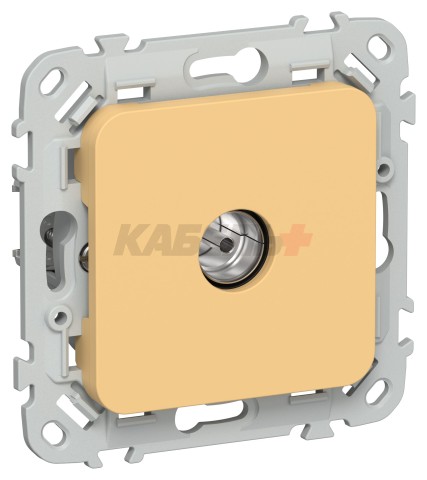 FLITE Розетка TV экранированная проходная тип M РТВм-1-1-2-ФлЗ золотарник IEK