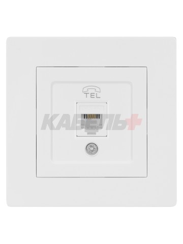 Розетка телефонная RJ11 белая "Сенеж" TDM