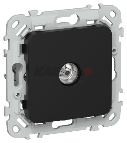 FLITE Розетка TV экранированная проходная тип M РТВм-1-1-2-ФлЧ черный IEK