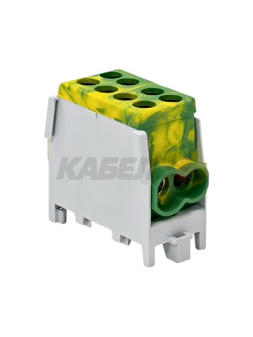 Клемма распределительная КСР с двойным винтом 2x25/2x16 желто-зеленая EKF PROxima