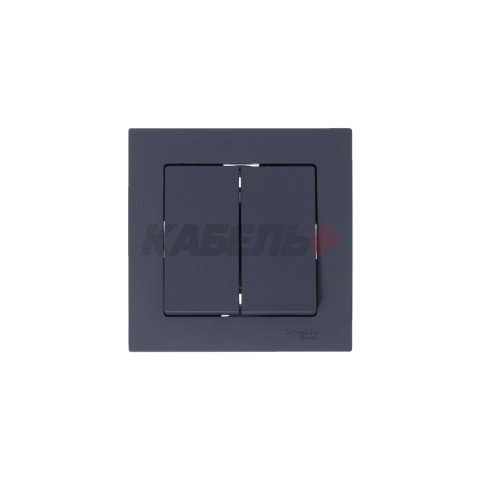 ATLASDESIGN 2-клавишный ВЫКЛЮЧАТЕЛЬ, сх.5, 10АХ, механизм, ГРИФЕЛЬ