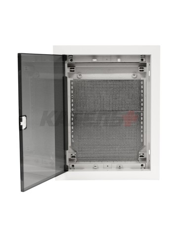 U24FP IT, Щит встраиваемый мультимедийный, 2 ряда, прозрач. дверца, IP30