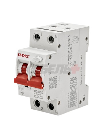 Дифавтомат YON max типа MDR, 1P+N, 30mA, 32A, хар-ка C, 6kA, тип А DKC