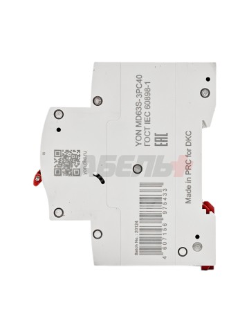 Автоматический выключатель YON max типа MD63S, 4,5кА, 3 полюса, хар-ка C, 40А DKC