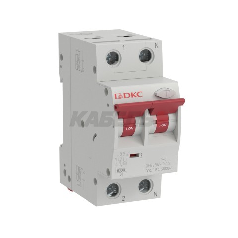 Дифавтомат YON max типа MDR, 1P+N, 10mA, 16A, хар-ка C, 6kA, тип А DKC