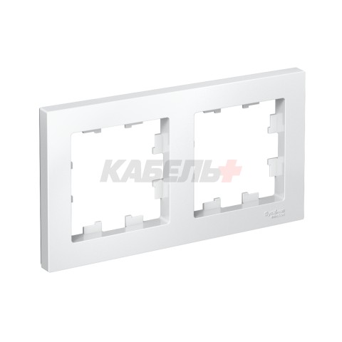 ATLASDESIGN 2-постовая РАМКА, универсальная, БЕЛЫЙ
