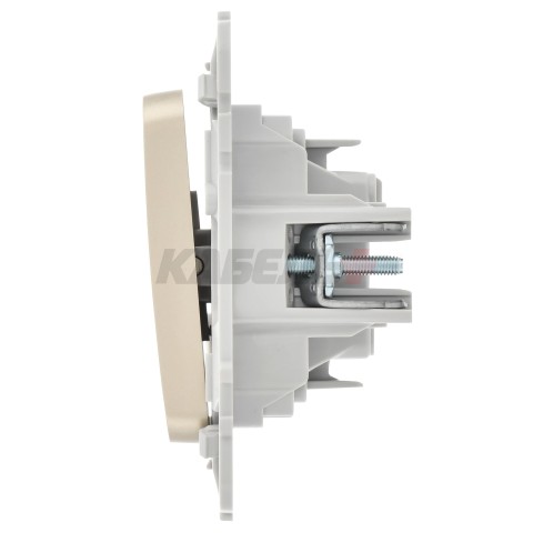 FLITE Выключатель 1-клавишный 10А ВС11-1-0-ФлШ шампань IEK