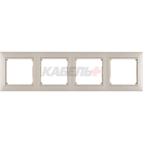 Valena - Рамка 4 поста верт/гориз, сл.кость
