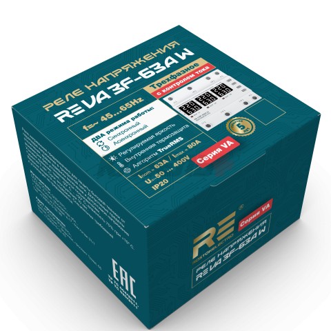 Реле напряжения/тока RE VA3F-63A W