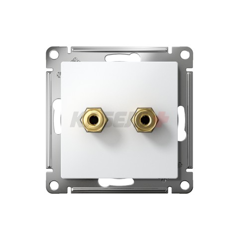 ATLASDESIGN АУДИОРОЗЕТКА двойная, БЕЛЫЙ