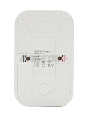 GLORY Розетка 2-местная для открытой установки с заземлением без защитных шторок 16А РС22-3-ХБм белый матовый IEK