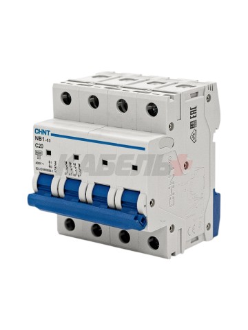 Авт. выкл. NB1-63 4P 20A 6kA х-ка C (DB) (R)