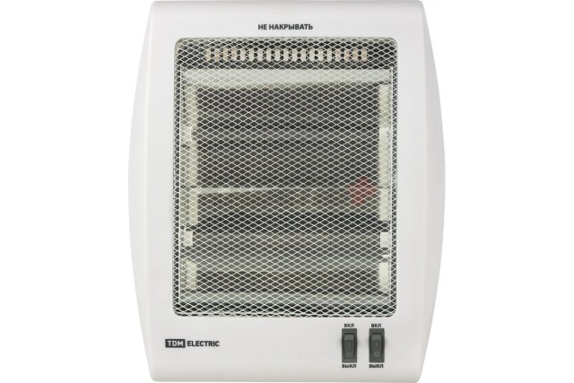 Кварцевый обогреватель КО-1, 800 Вт, рег. мощн. (400/800 Вт), белый, TDM