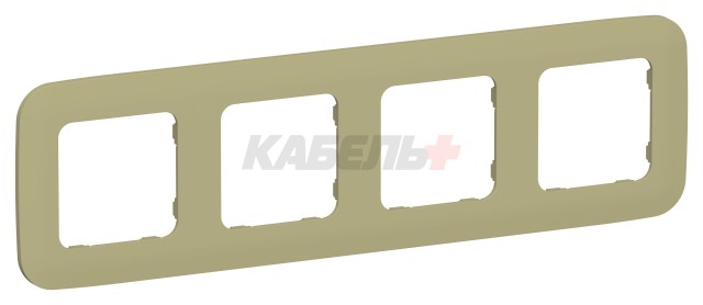 FLITE Рамка 4-местная РУ-4-А-ФлО оливковый IEK