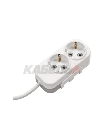 EL-BI,Myra,удлинитель 2гн1м с/з белый,527-010201-211