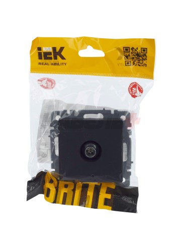 BRITE Розетка TV оконечная РТВ11-0-БрГ графит IEK
