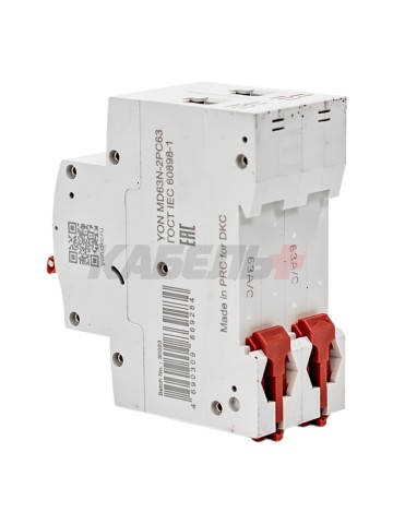 Автоматический выключатель YON max типа MD63N, 6кА, 2 полюса, хар-ка C, 63А DKC