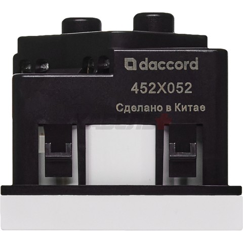 Розетка 45град с заземляющим контактом без защитной шторки и винтовым зажимом (2 модуля) белая