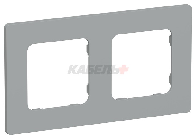 FLITE Рамка 2-местная РУ-2-К-ФлС серый IEK