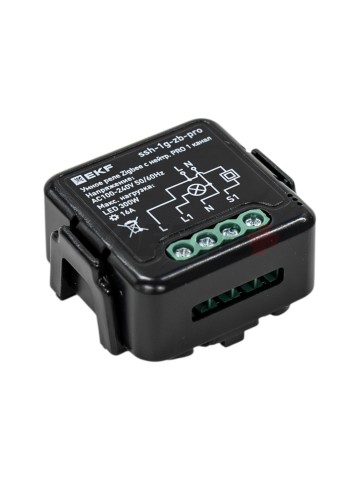 Умное реле в подрозетник 1-канальное с нейтралью 16А Zigbee EKF Connect Select PRO