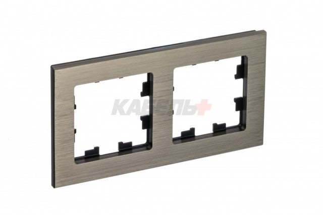 ATLASDESIGN NATURE 2-постовая РАМКА, МЕТАЛЛ ЛАТУНЬ