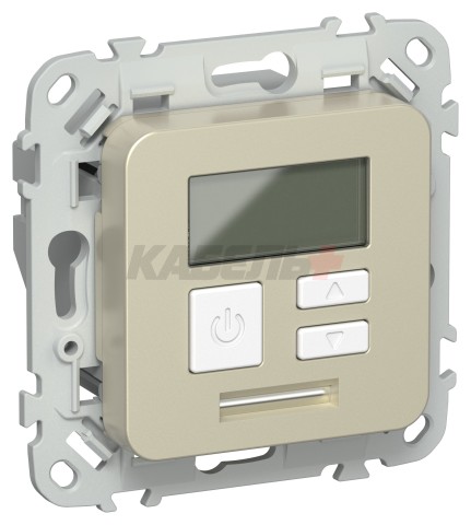 FLITE Термостат электронный с дисплеем 16А Т-ФлШ шампань IEK