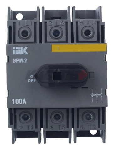 Выключатель-разъединитель модульный ВРМ-2 3P 100А IEK