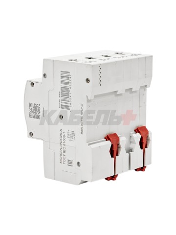 Дифавтомат YON max типа MDR, 3P+N, 30mA, 25A, хар-ка C, 6kA, тип A DKC