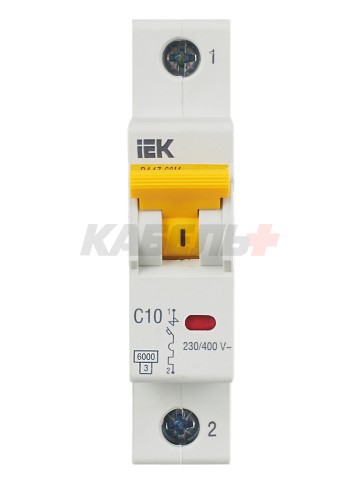 KARAT Автоматический выключатель ВА47-60M 1P C 10А 6кА IEK