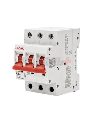 Автоматический выключатель YON max типа MD63N, 6кА, 3 полюса, хар-ка C, 63А DKC