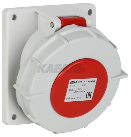 Розетка встраиваемая ССИ-424 3Р+Е 32А 380-415В IP44 IEK