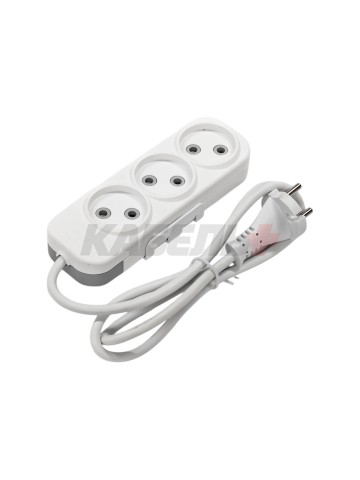 EL-BI,Myra,удлинитель 3гн1м б/з белый,527-110201-360