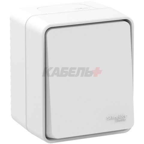 ATLASDESIGN PROFI IP54 О/У 1-клавишный ПЕРЕКЛЮЧАТЕЛЬ, сх.6, 10АХ, БЕЛЫЙ