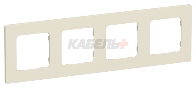 FLITE Рамка 4-местная РУ-4-К-ФлСл сливочный IEK