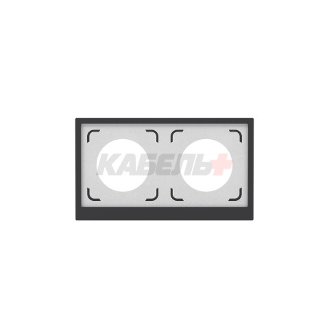 Рамка 2 поста IP44, KANT, черный уголь DKC