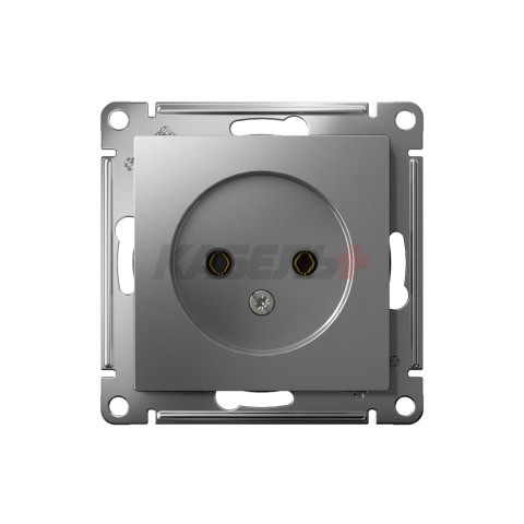 ATLASDESIGN РОЗЕТКА без заземления без шторок, 16А, механизм, СТАЛЬ