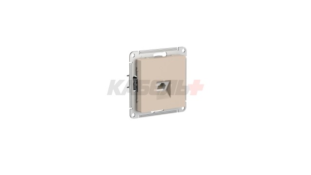 Розетка компьютерная RJ45, кат. 6A, механизм, Песочный AtlasDesign ATN001286