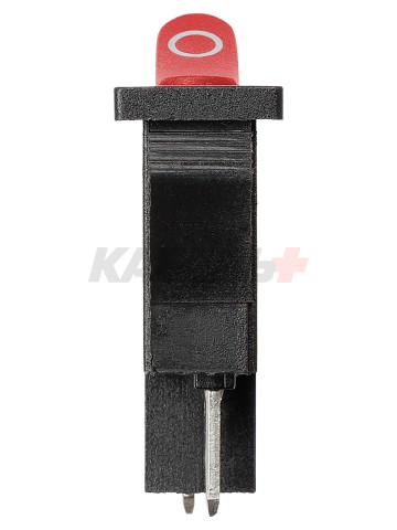 KCD1-101B 250В AC/DC, 1P, 6А, (2с), ON-OFF, черный корпус, красная клавиша, Mini TDM