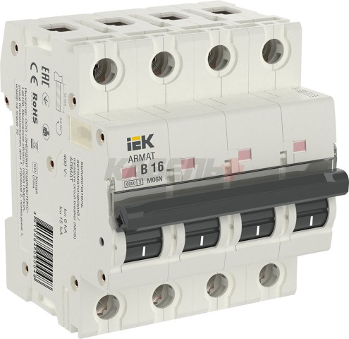 ARMAT Автоматический выключатель M06N 4P B 16А IEK